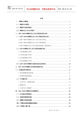 中国钢铁行业分析报告17189694