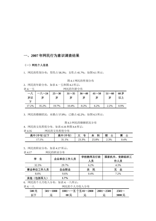 中国网民行为意识调查报告