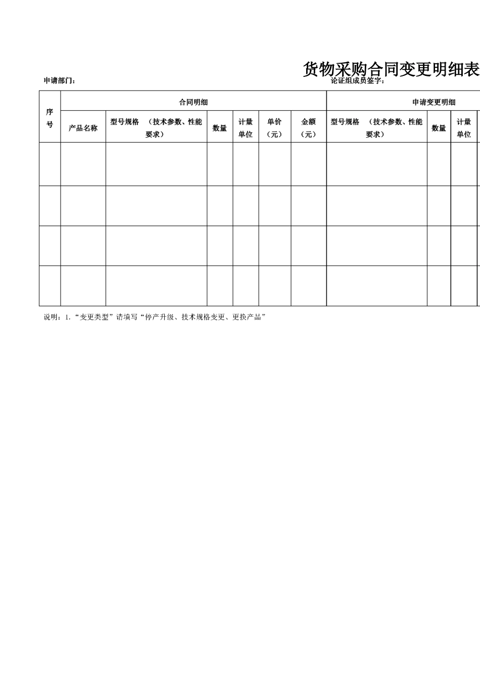 12采购合同变更申请表_第3页