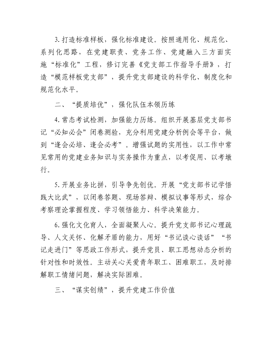 2024年某公司基层党支部书记素质提升工程计划_第2页