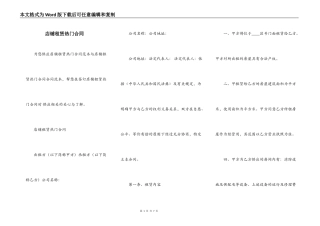 店铺租赁热门合同