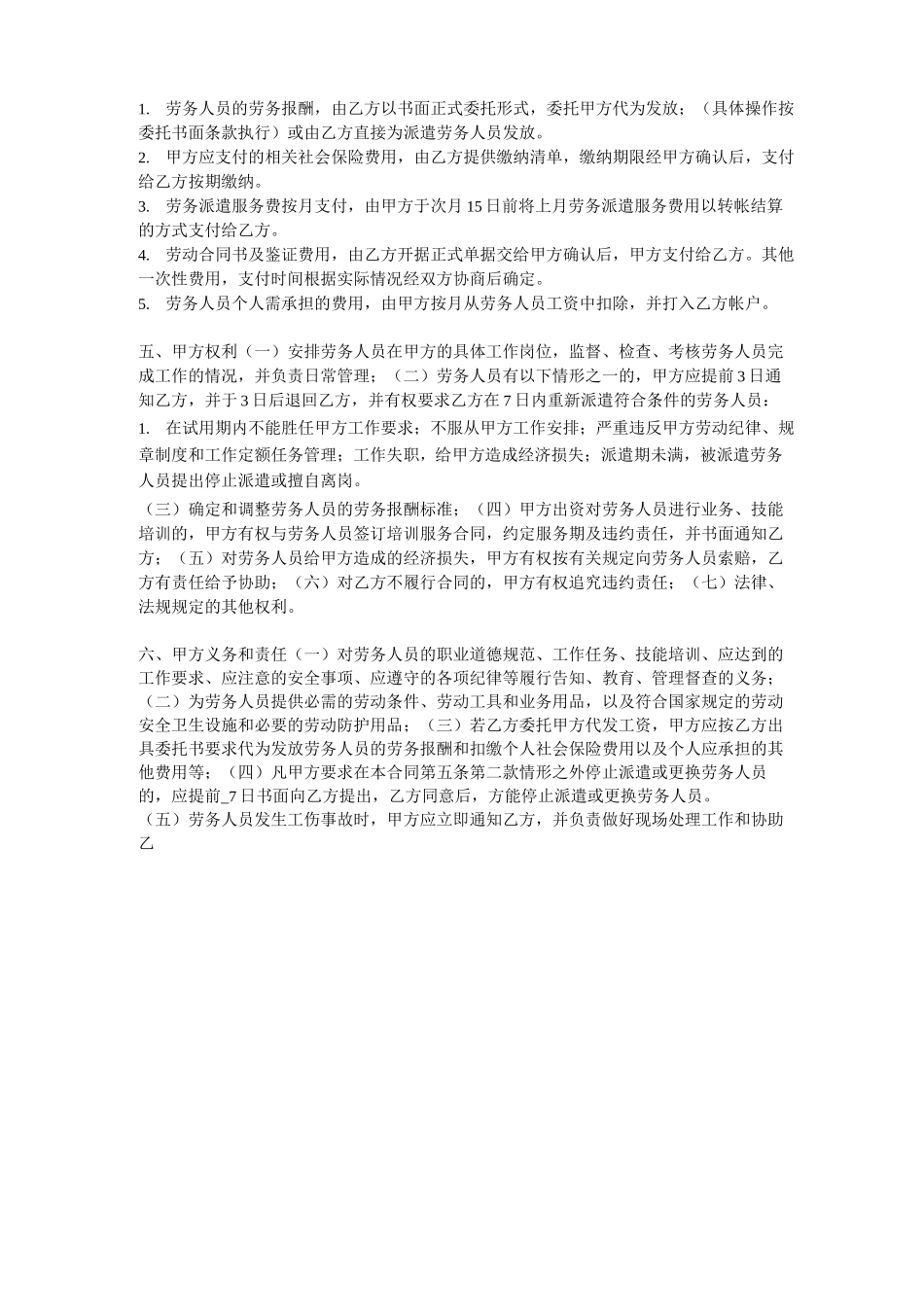 软件外包劳务派遣合同_第2页