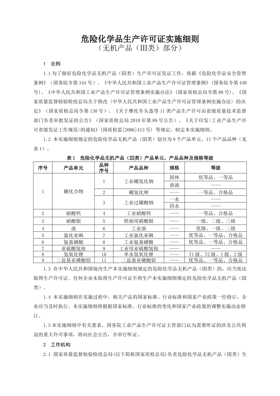 (XXXX版)危险化学品产品生产许可证实施细则(无机产品(Ⅲ类)部分)_第3页