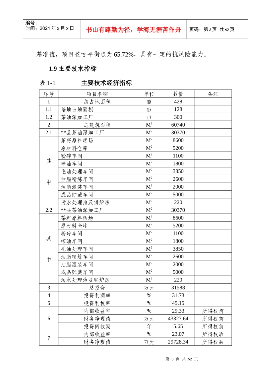 (可行性研究报告)高品质油茶良种基地建设与茶油深加_第3页