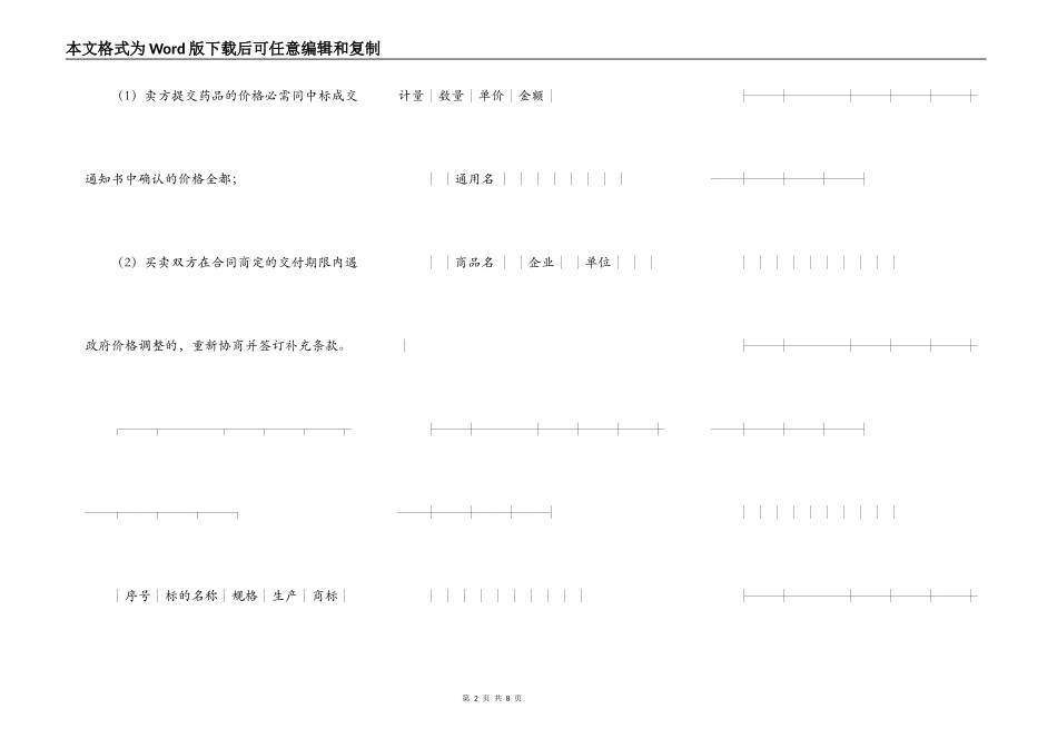 上海市医疗机构药品集中招标采购药品购买合同_第2页