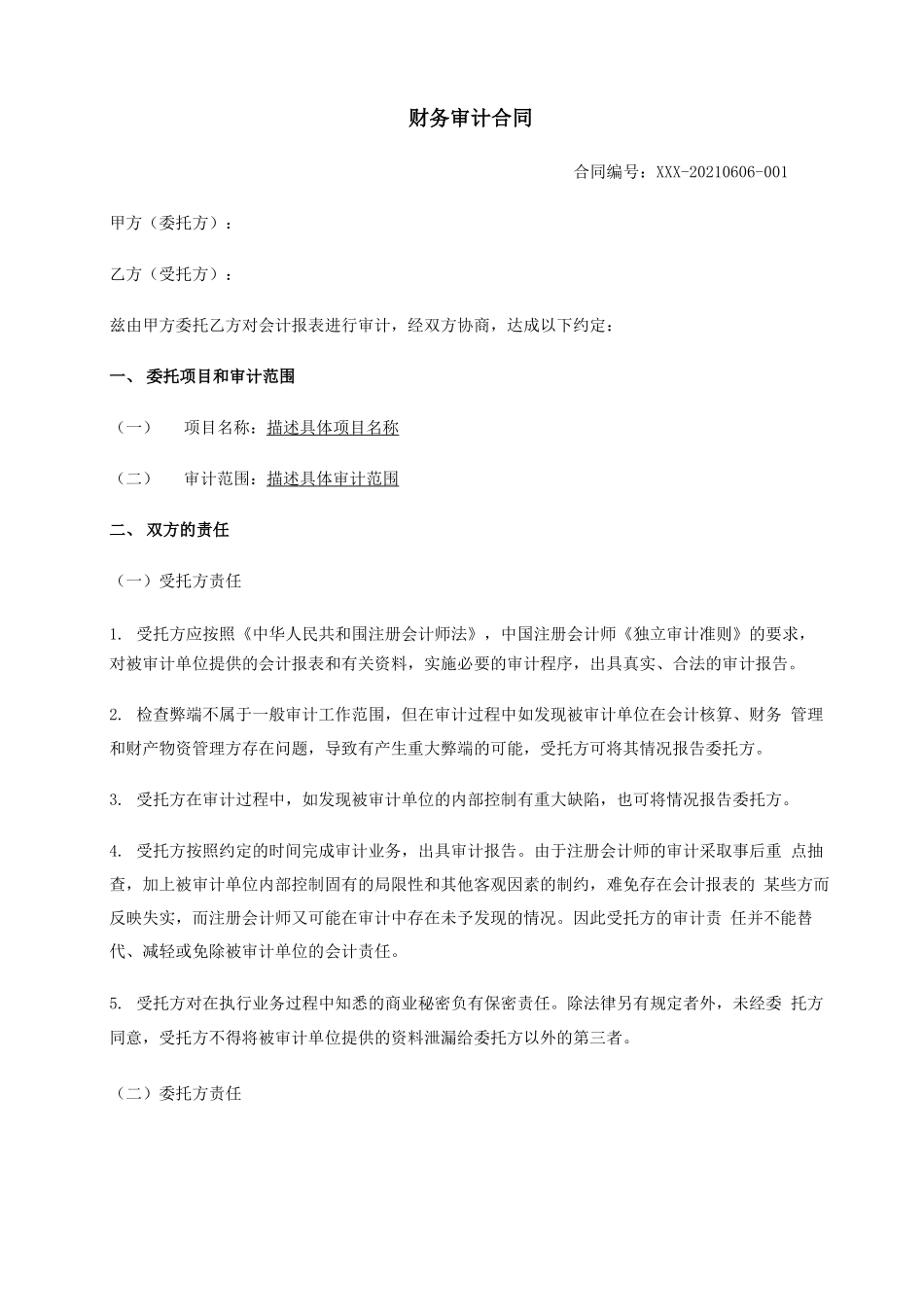财务审计合同_第1页