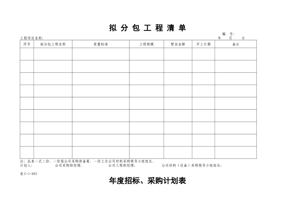 (最新版样表)---招标、采购管理表格汇编_第3页