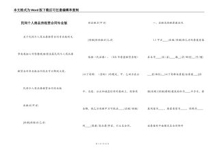 民间个人商品房租赁合同专业版