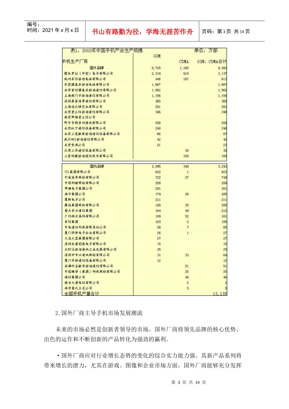 中国手机产业竞争能力分析报告(1)_第3页