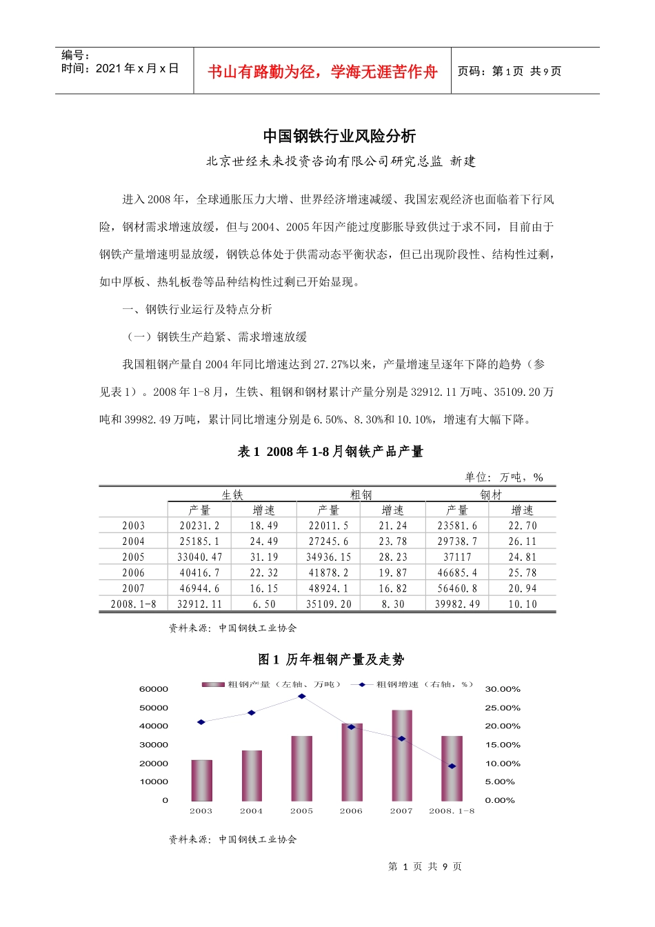 中国钢铁行业风险分析_第1页
