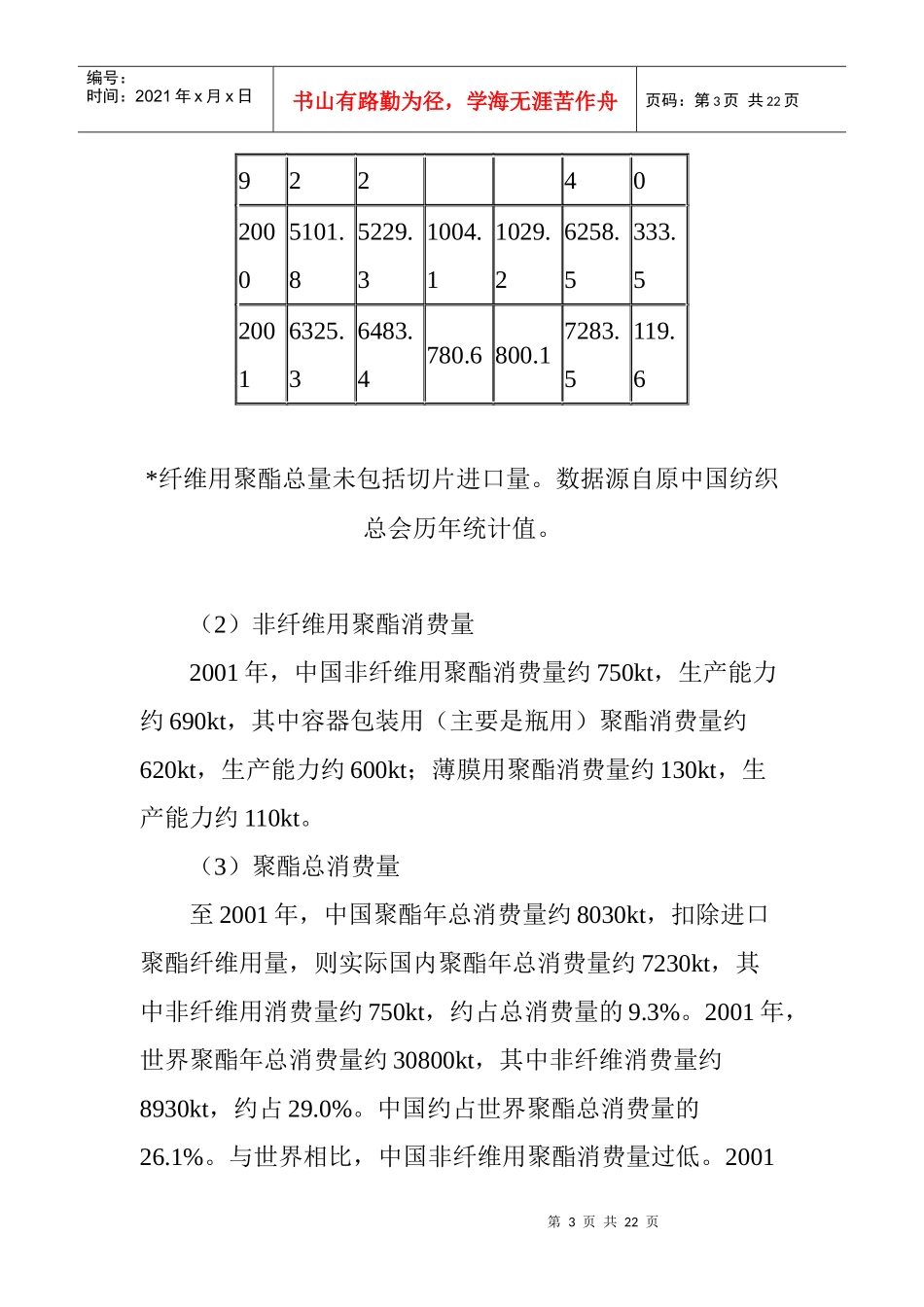 中国聚酯及其原料工业的发展与展望_第3页