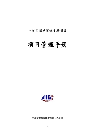 中英艾滋病策略支持项目