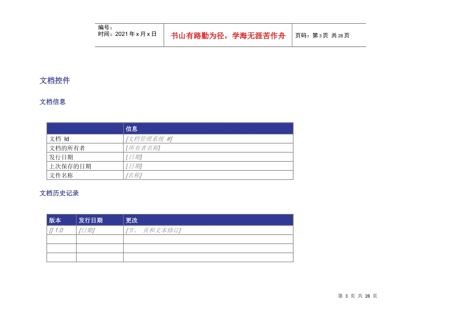 中英文团队沟通计划项目模板_第3页