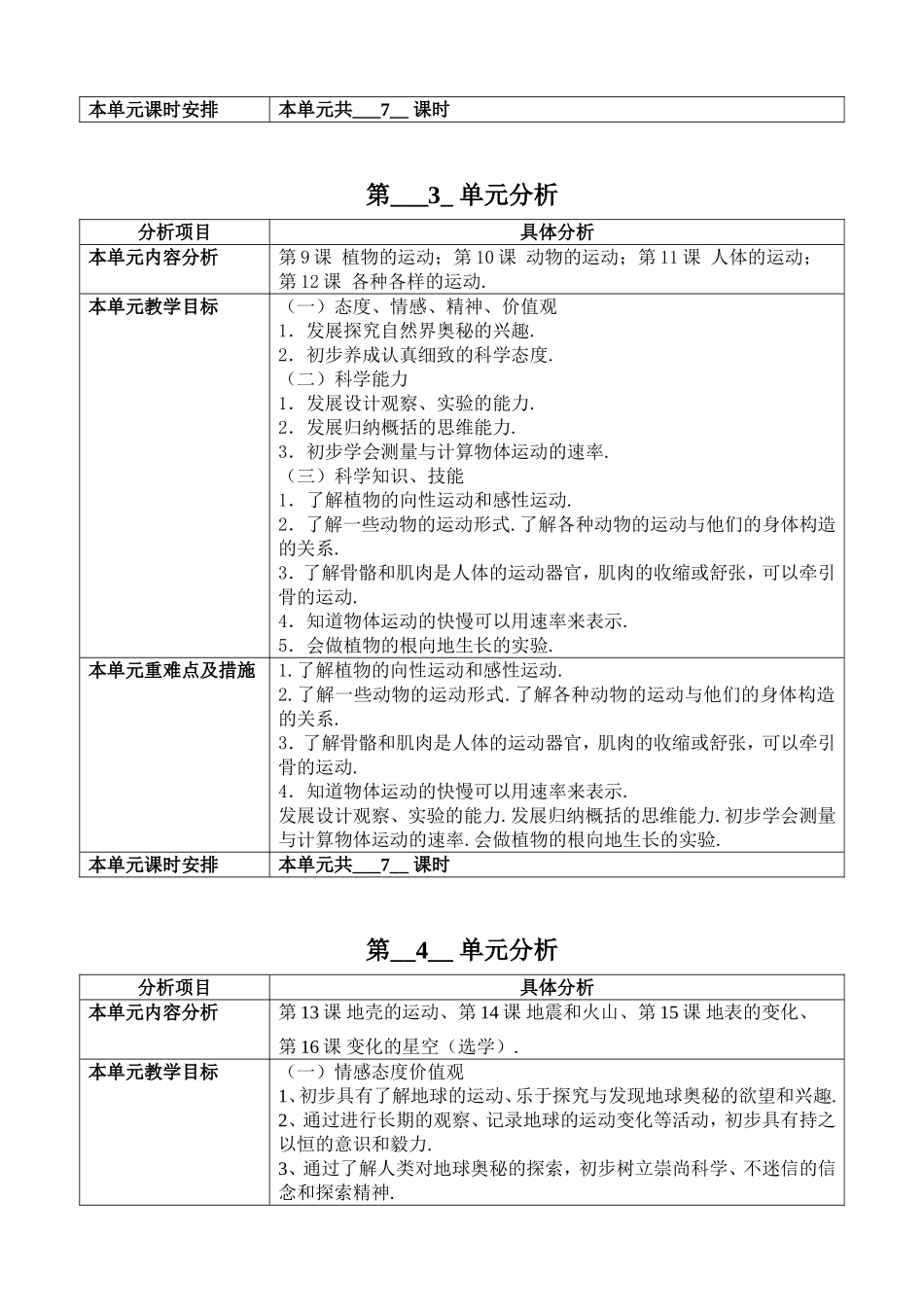 学年度第一学期教案首师大版六年级第7册科学_第3页
