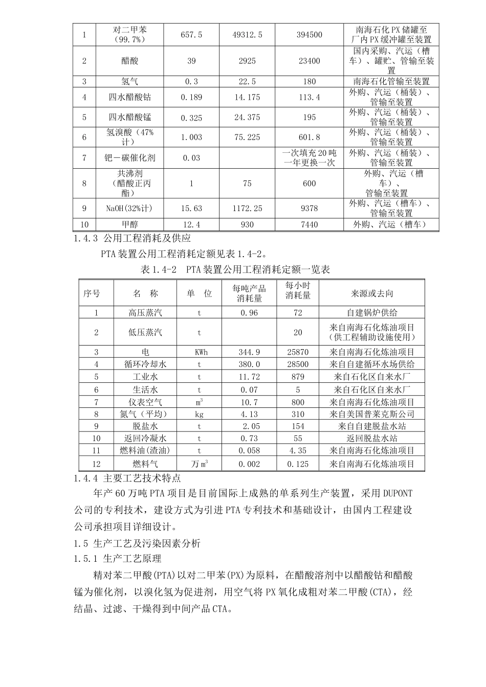 中石油60万吨年PTA项目环境影响报告书_第3页