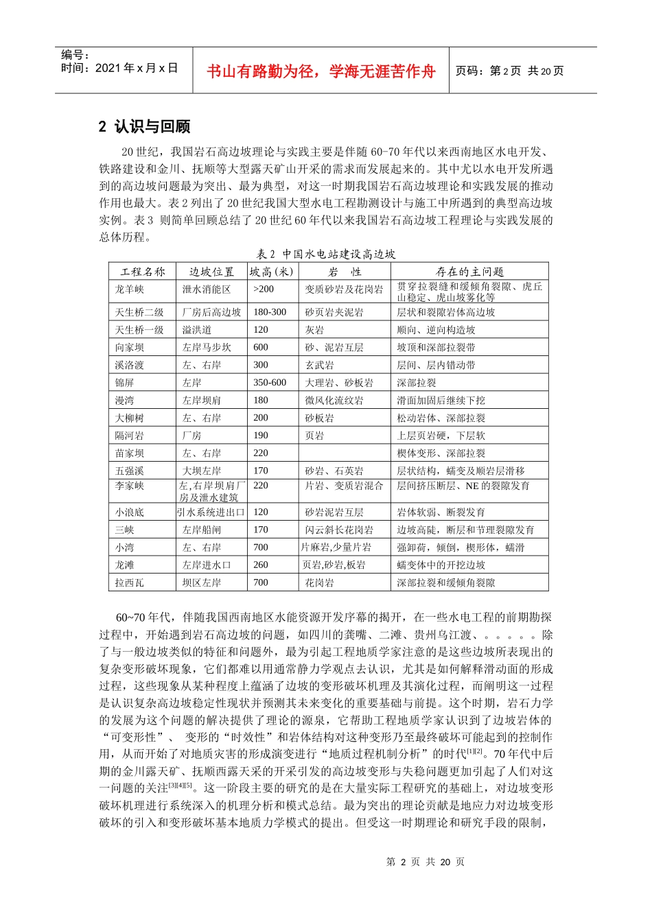 中国岩石高边坡工程及其研究_第2页