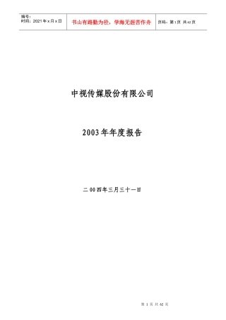 中视传媒股份公司的财务年度报告书
