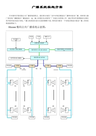 广播系统实施方案