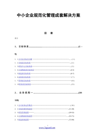 中小企业规范化管理成套解决方案(DOCX 196页)