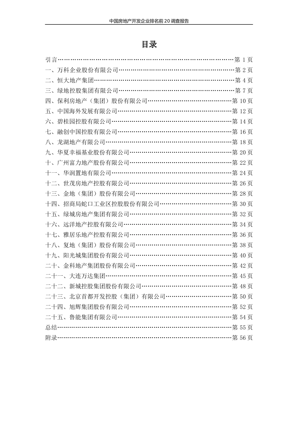 中国房地产开发企业排名前20调查报告_第2页