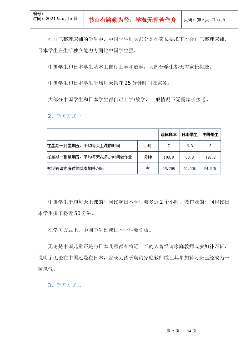 中日儿童交流活动项目研究报告_第2页