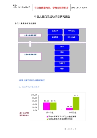 中日儿童交流活动项目研究报告
