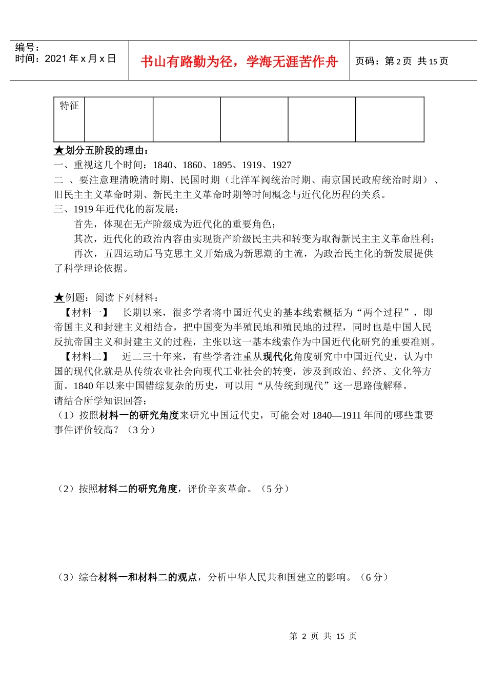 中国近代化的发展历程专题复习_第2页