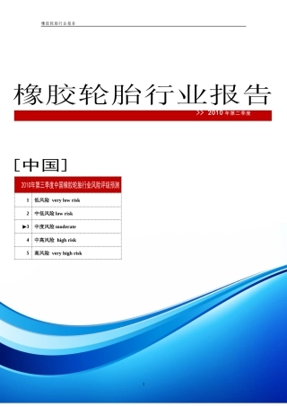 中国橡胶轮胎行业报告