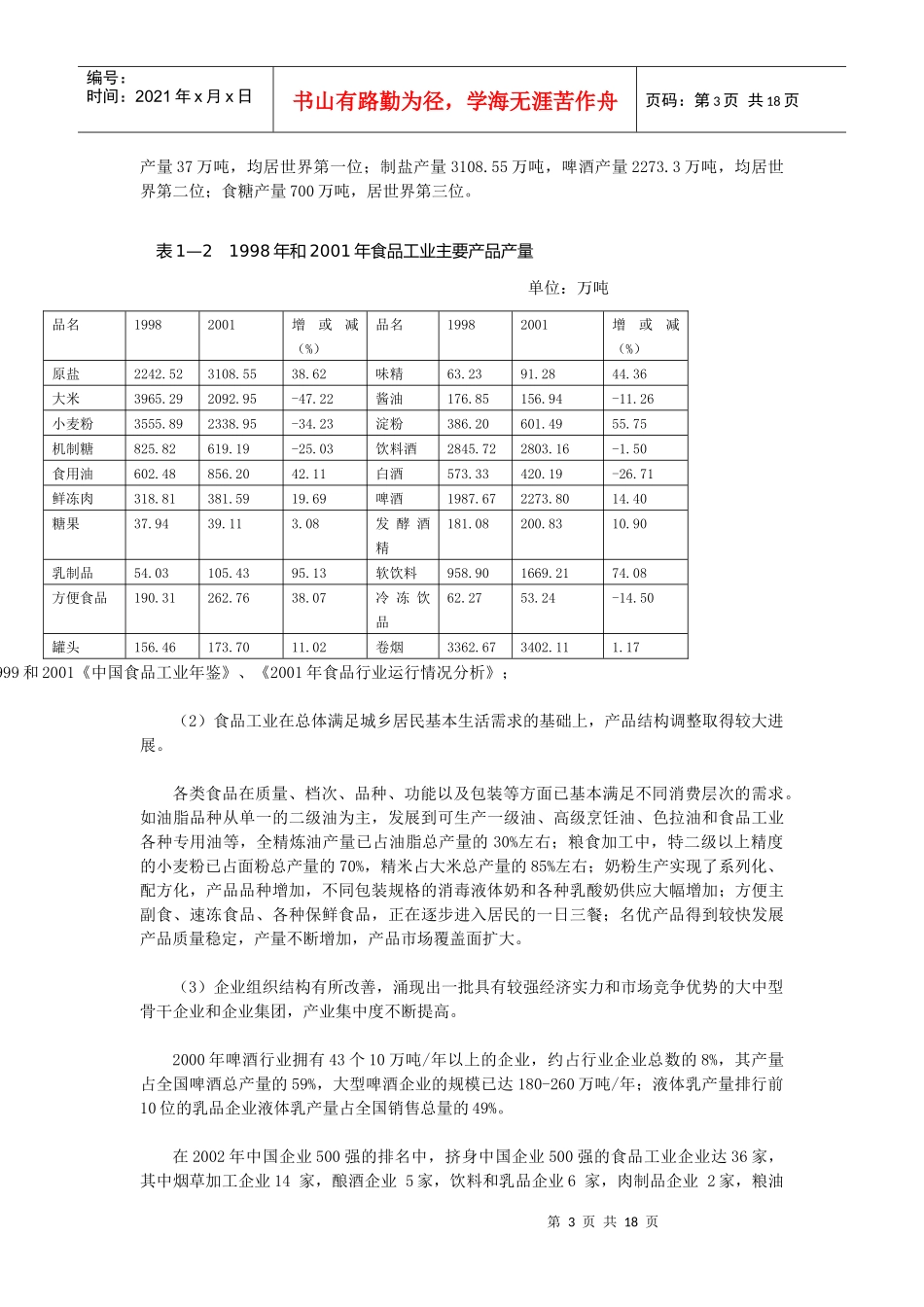 中国食品行业发展概况及发展分析_第3页