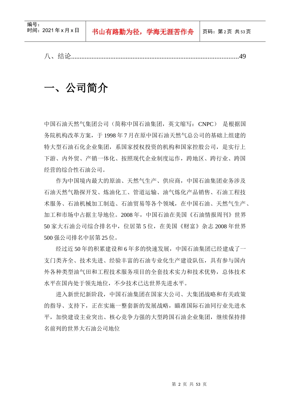 中石油的战略分析报告_第2页