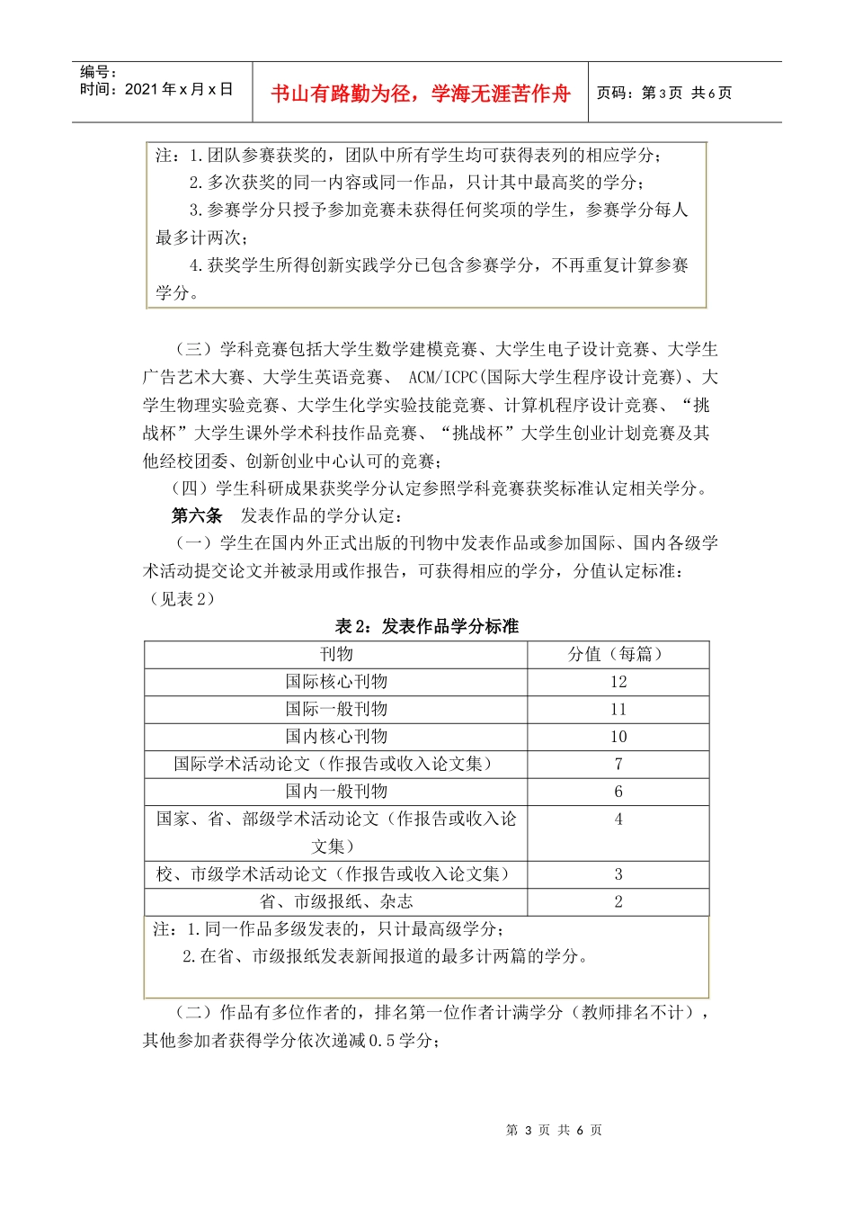 中南民族大学本科学生创新实践学分暂行制度_第3页