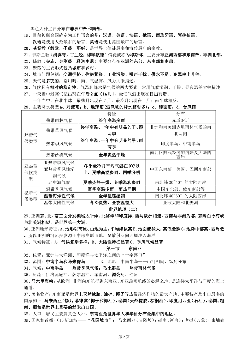 整理中考地理知识点必背_第2页