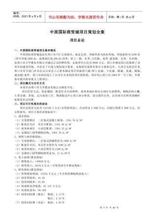 中原精品-国际商贸城项目策划全案