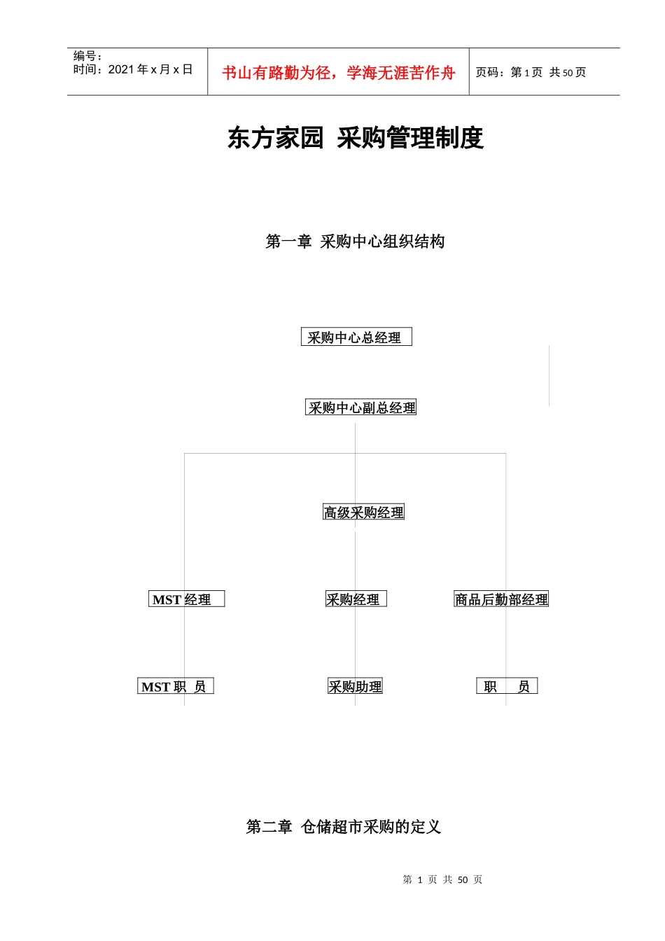 东方家园 采购管理中心制度(全套)_第1页