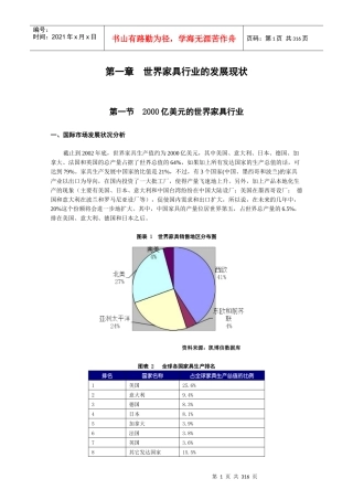 世界家具行业分析报告