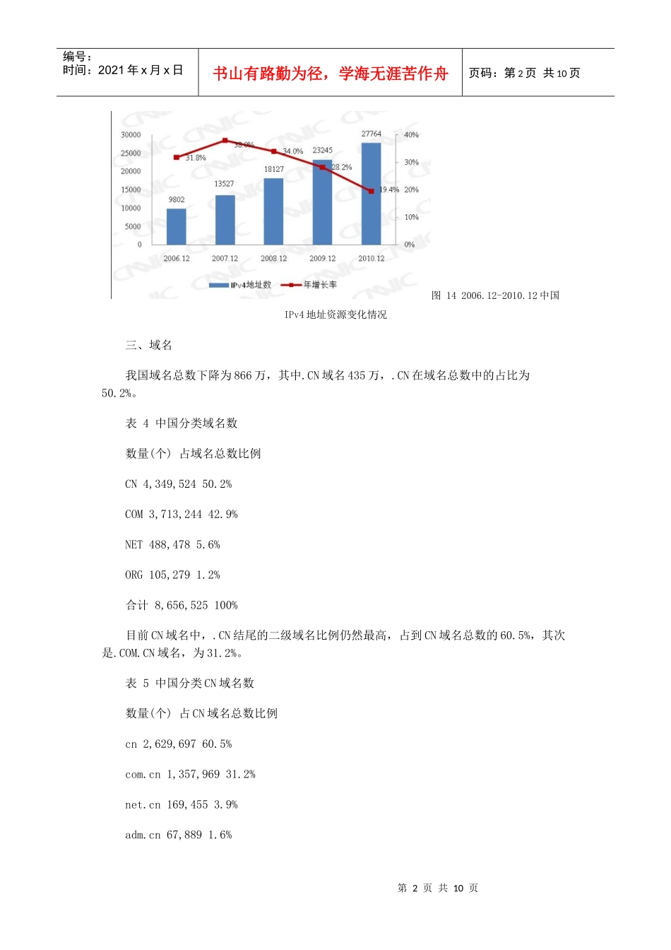 中国互联网络发展状况统计报告(DOC 10页)_第2页