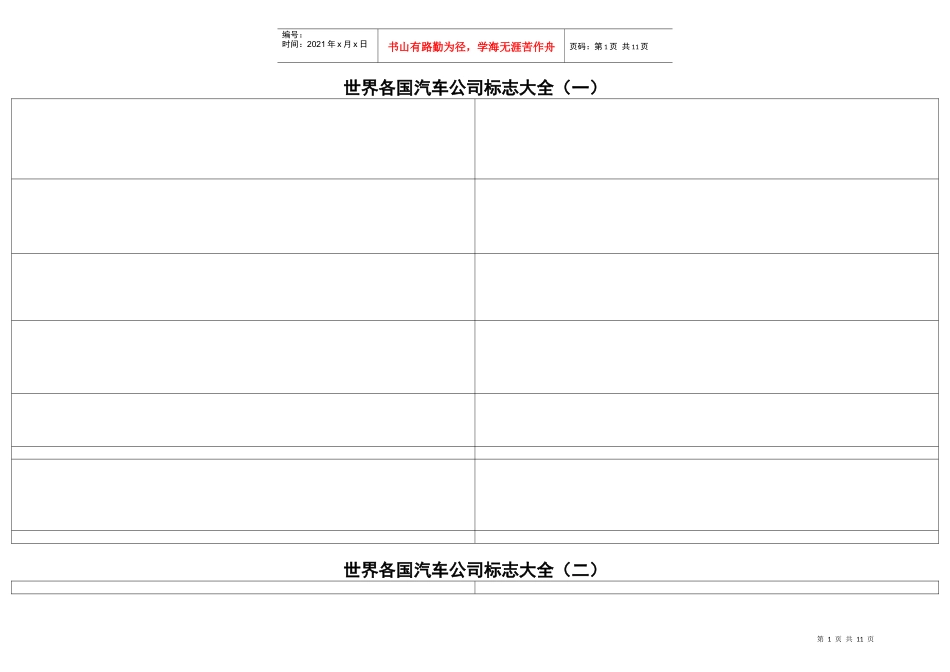 世界汽车牌子标志大全_第1页