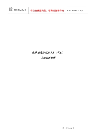 上海某集团招商方案
