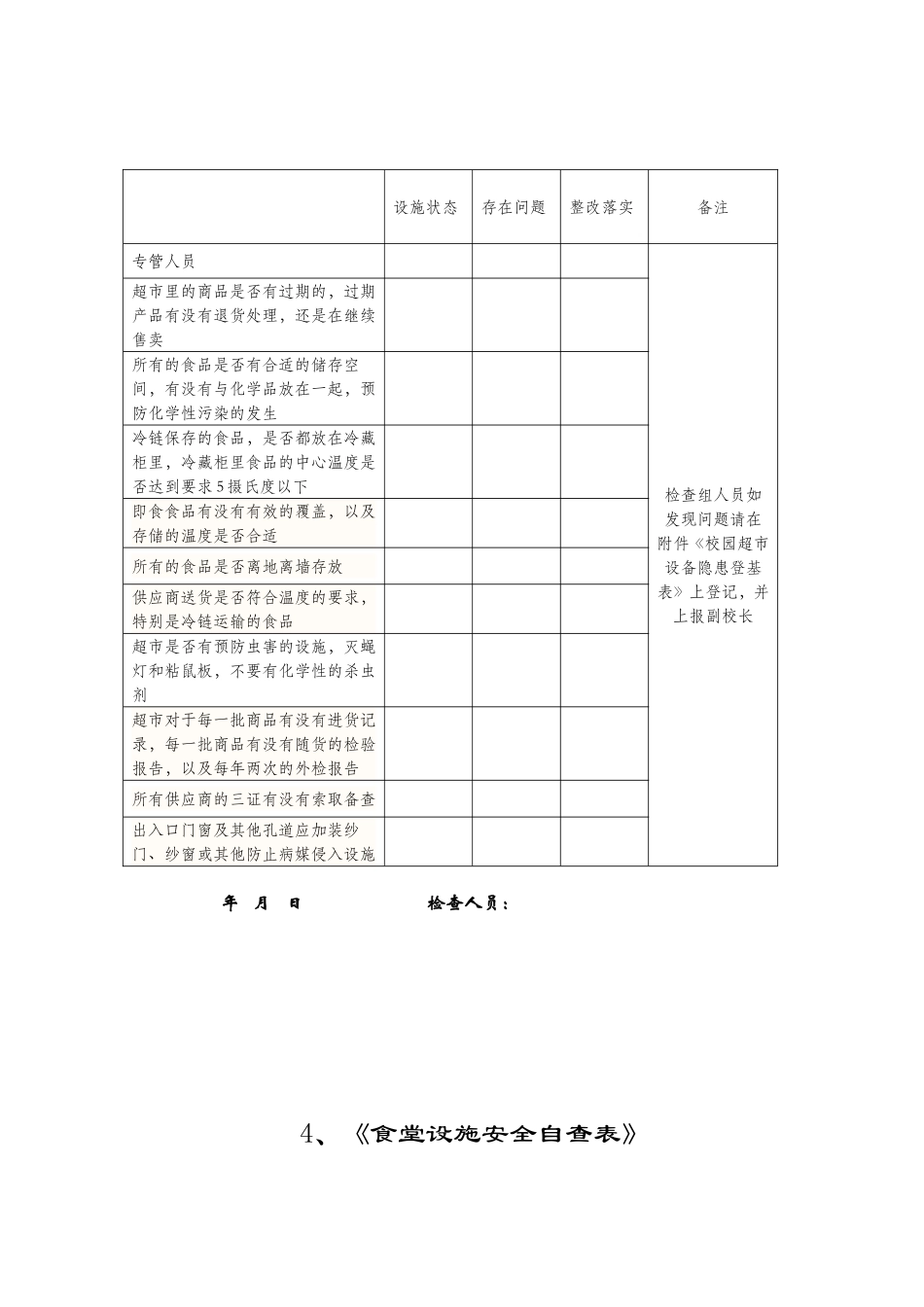 三十三张设施安全岗位自查表_第3页