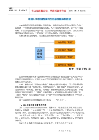 中国LED照明品牌内生形象传播体系构建
