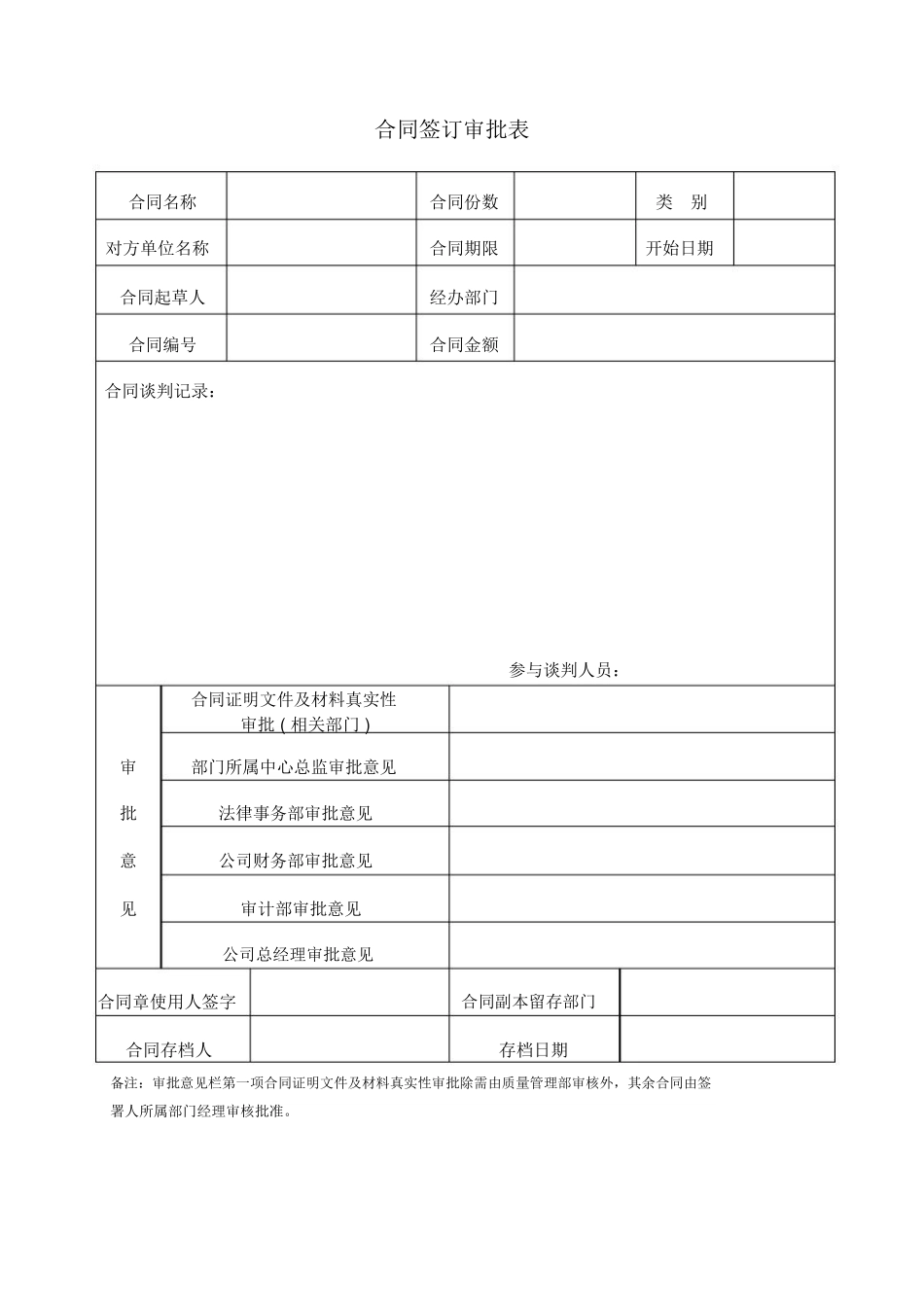 合同签订审批表_第1页