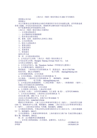 上海某公司年度报告