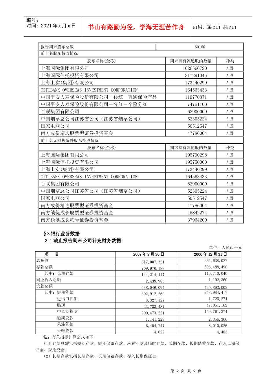 上海浦东发展银行股份有限公司_第2页