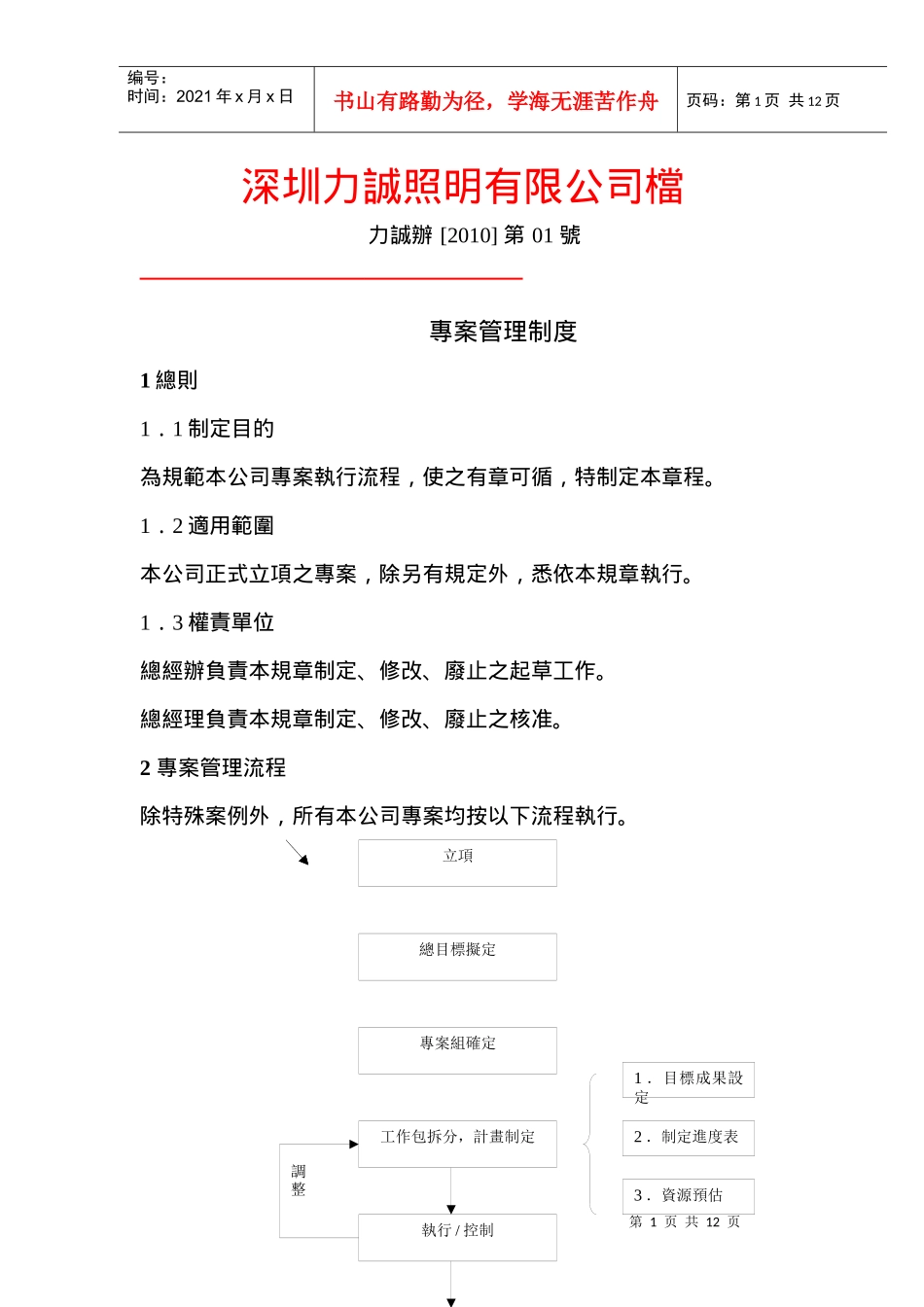 专案管理制度_第1页