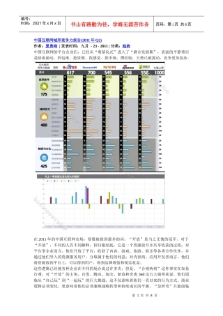中国互联网城邦竞争力报告(XXXX年Q2)评价指标