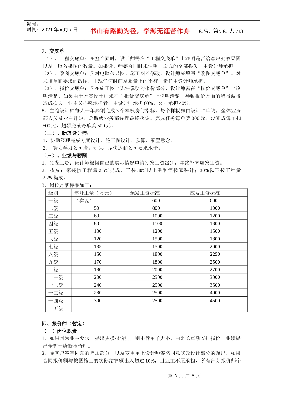 业务部工作管理制度_第3页