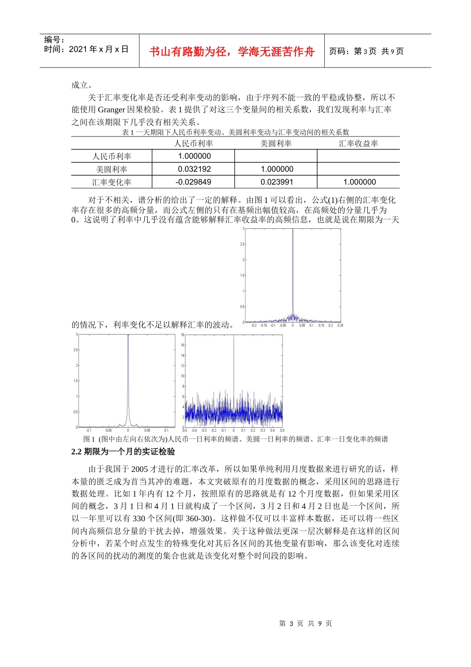 不同时间长度下的利率平价实证检验与汇率变动分析_第3页