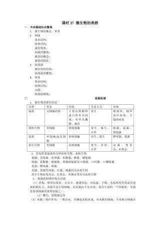 课时 微生物的类群知识点梳理汇总