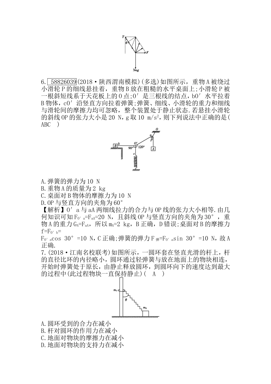专题物理讲座 共点力的平衡_第3页