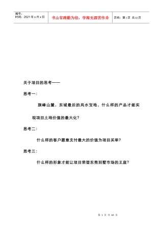 中原-东莞檀宫项目总体定位报告54页